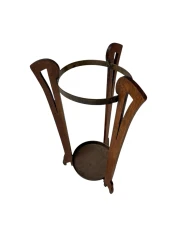 Oak and Brass Arts & Crafts Umbrella Stand, 1900s